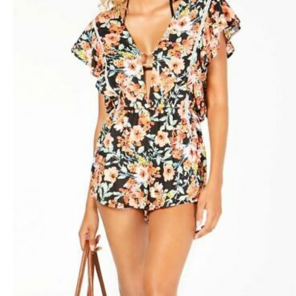 NWOT LUCKY BRAND SWIMSUIT COVER-UP ROMPER
